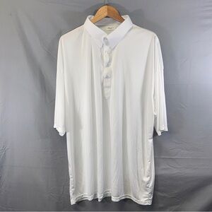 Collars & Co Dress Collar Polo Shirt Mens 4XL White Athletic Golf Short Sleeve